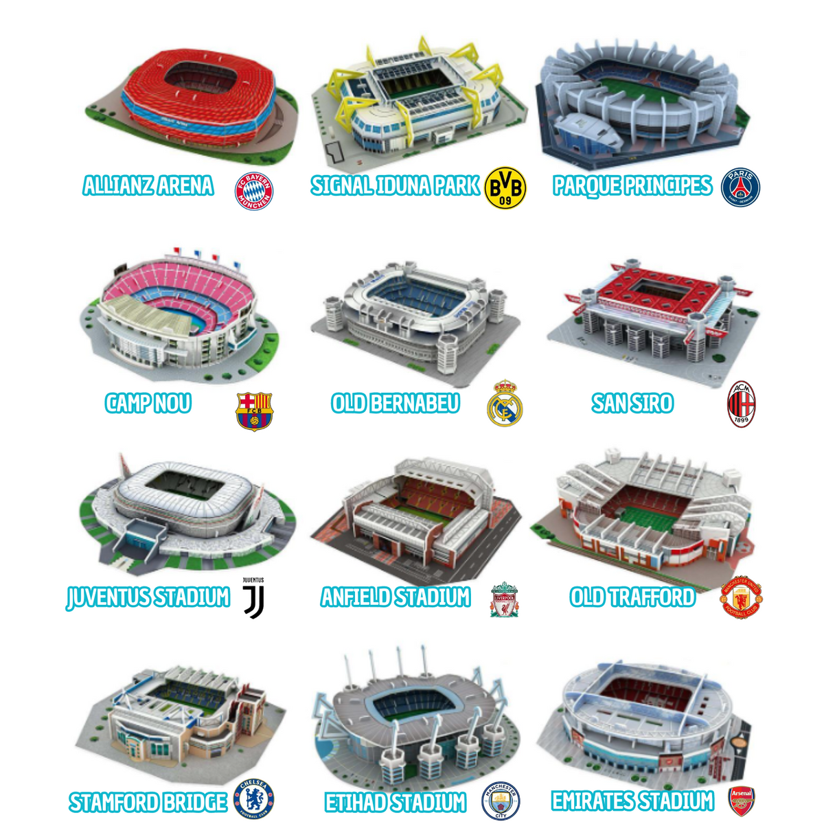 Rompecabezas 3d Estadios de Fútbol